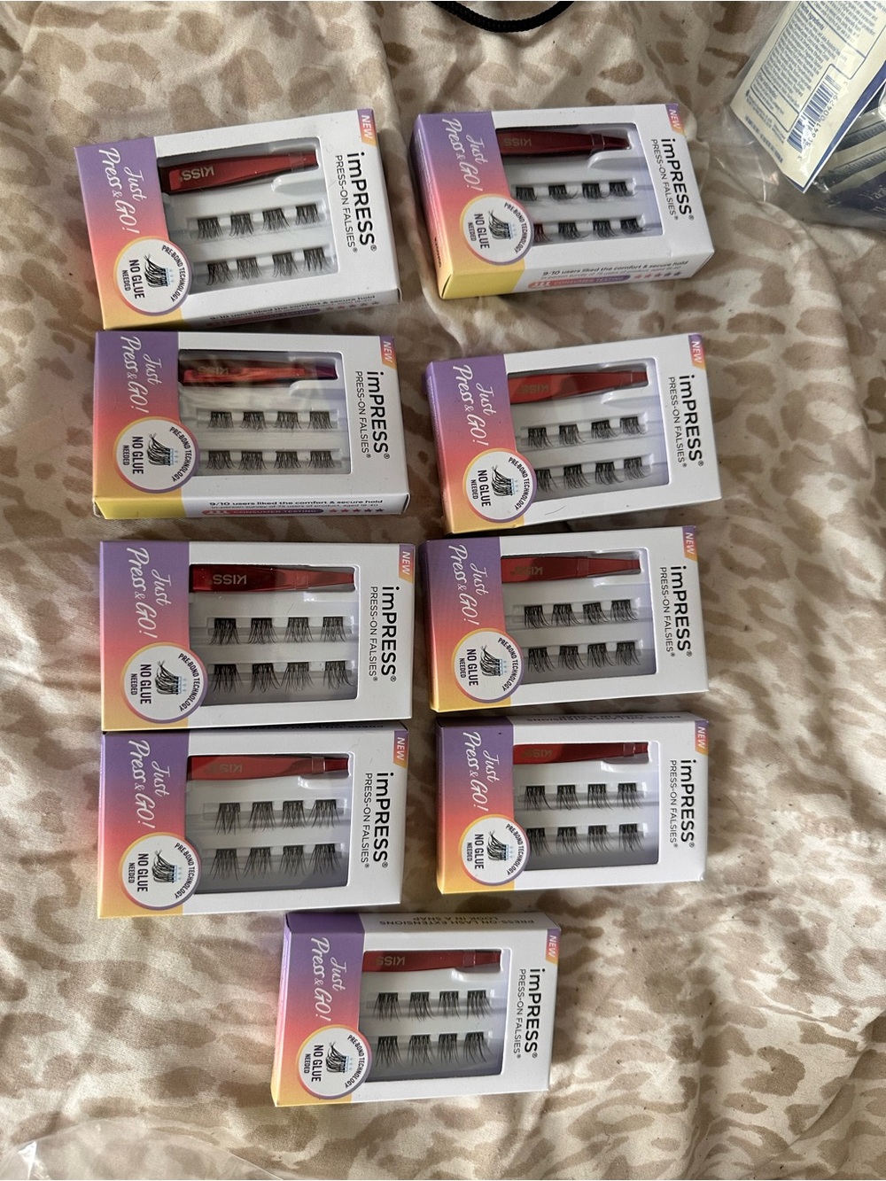 Impress press-on falsies eyelashes 8 pack bundle